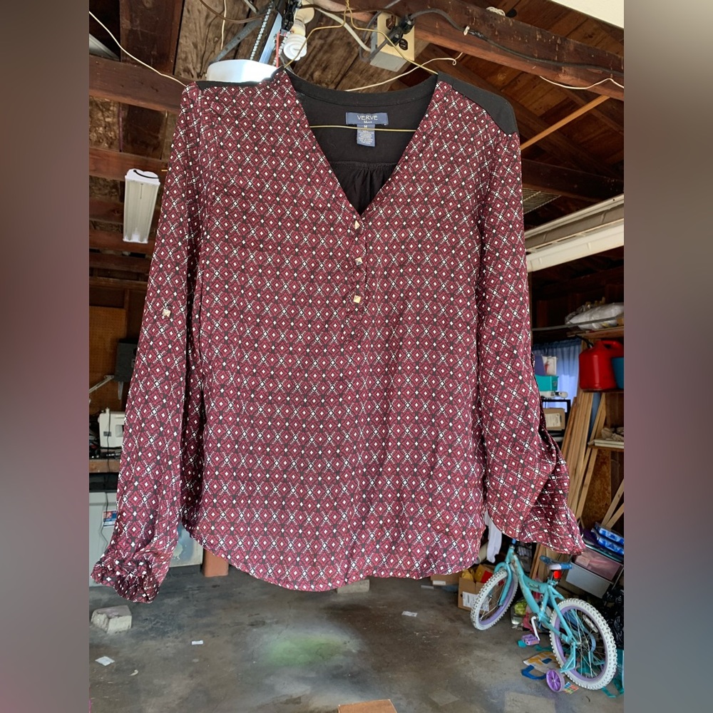 Burgundy dress shirt